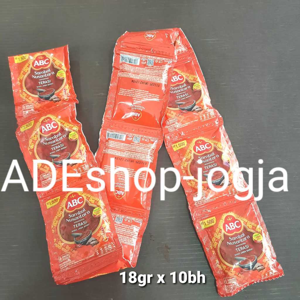 

ABC Sambal Nusantara Terasi sachet 10 x 18 gr sambel renteng renceng