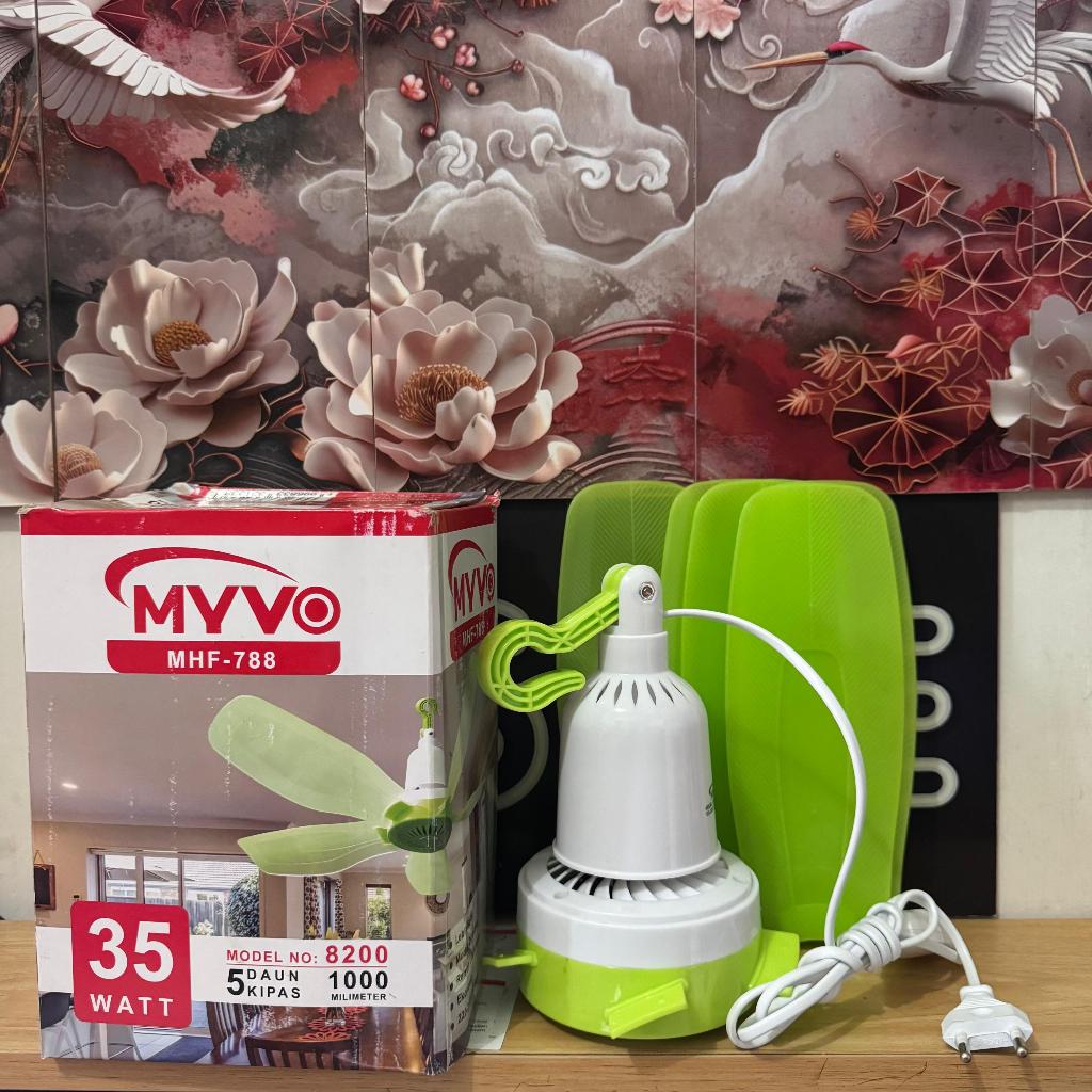 ORIGINAL KIPAS ANGIN MINI GANTUNG 5 BALING MYVO 35W KIPAS ANGIN BALING GANTUNG PORTABLE HELIFAN