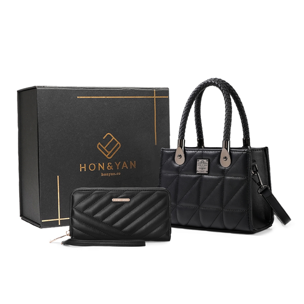 FREE ONGKIR HONYAN PLUS TAS WANITA CAROLINE GIFT SET TAS SELEMPANG WANITA SLINGBAG WANITA GIFT SET