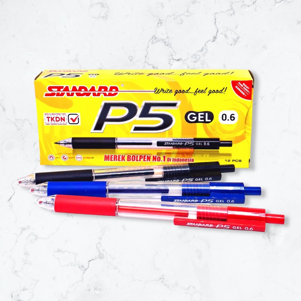 

Standard - Pulpen P5 0.6 Gel ( Alat Tulis / Pen / Ballpoint / Pena )