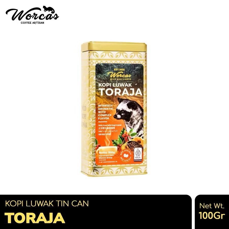 

WORCAS Kopi Luwak Toraja 100gr Tin Can