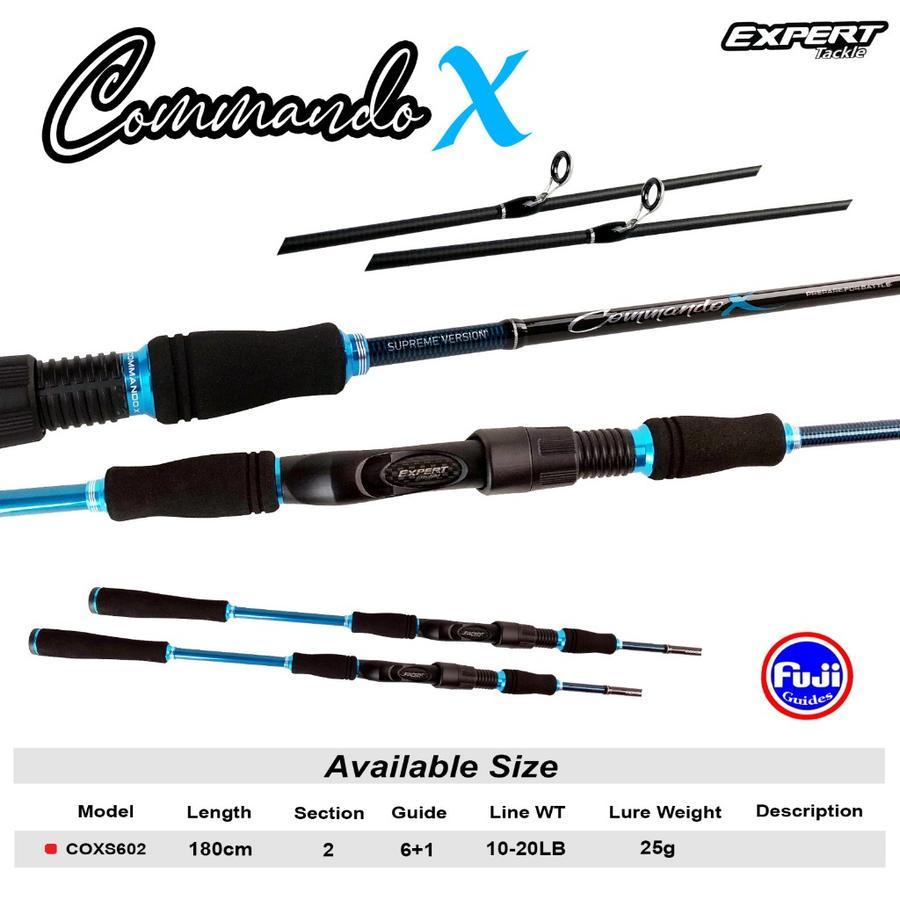 EXPERT GRAPHITE Spinning Fishing Rod COMANDO X Supreme Version