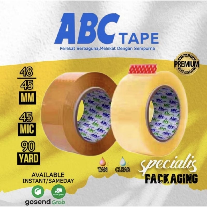 

Lakban ABC , Lakban Plester Warna Bening dan Coklat