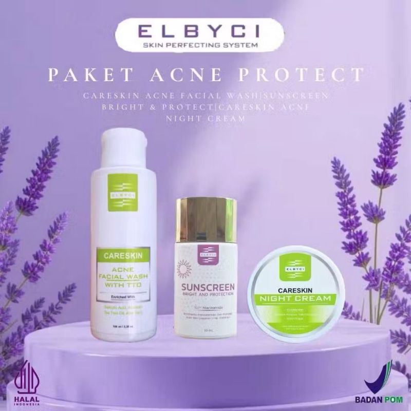 NEW ELBYCI - PAKET ACNE PROTECT CARE PERAWATAN ACNE JERAWAT BRUNTUS