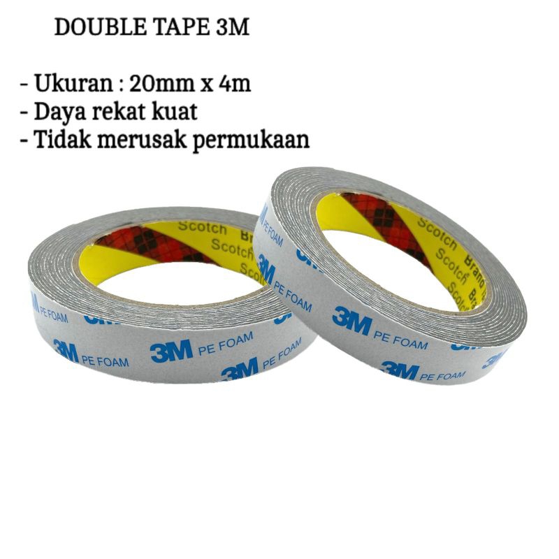 

solasi doble tipe 3M putih asli.DOUBLE TIPE 3M PUTIH SUPER LEKAT