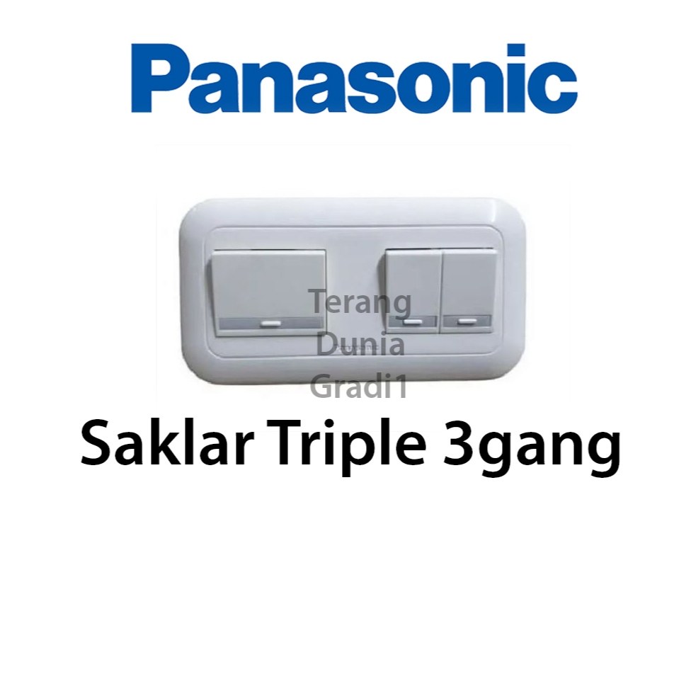 Saklar 3gang Panasonic Saklar Triple Panasonic Saklar 3 Pencetan Panasonic Saklar 3gang Panasonic