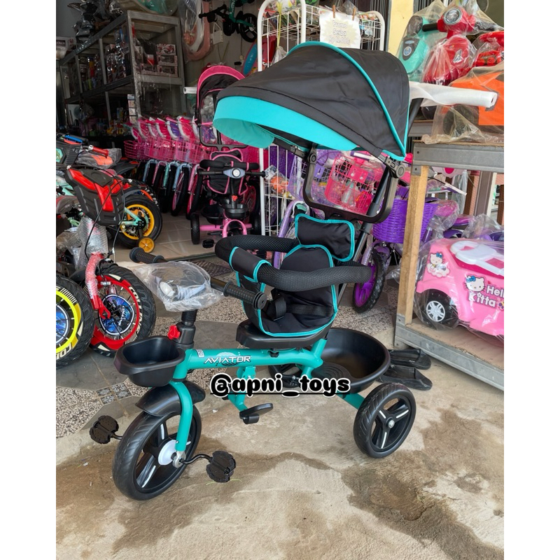 Sepeda tudung dorong anak roda 3