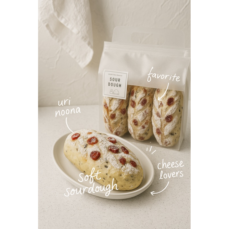 

Sourdough Cranberry Creamcheese Roti Macan Asli Sourdough 100% tanpa tambahan ragi instan roti ramah dicerna ferementasi panjang