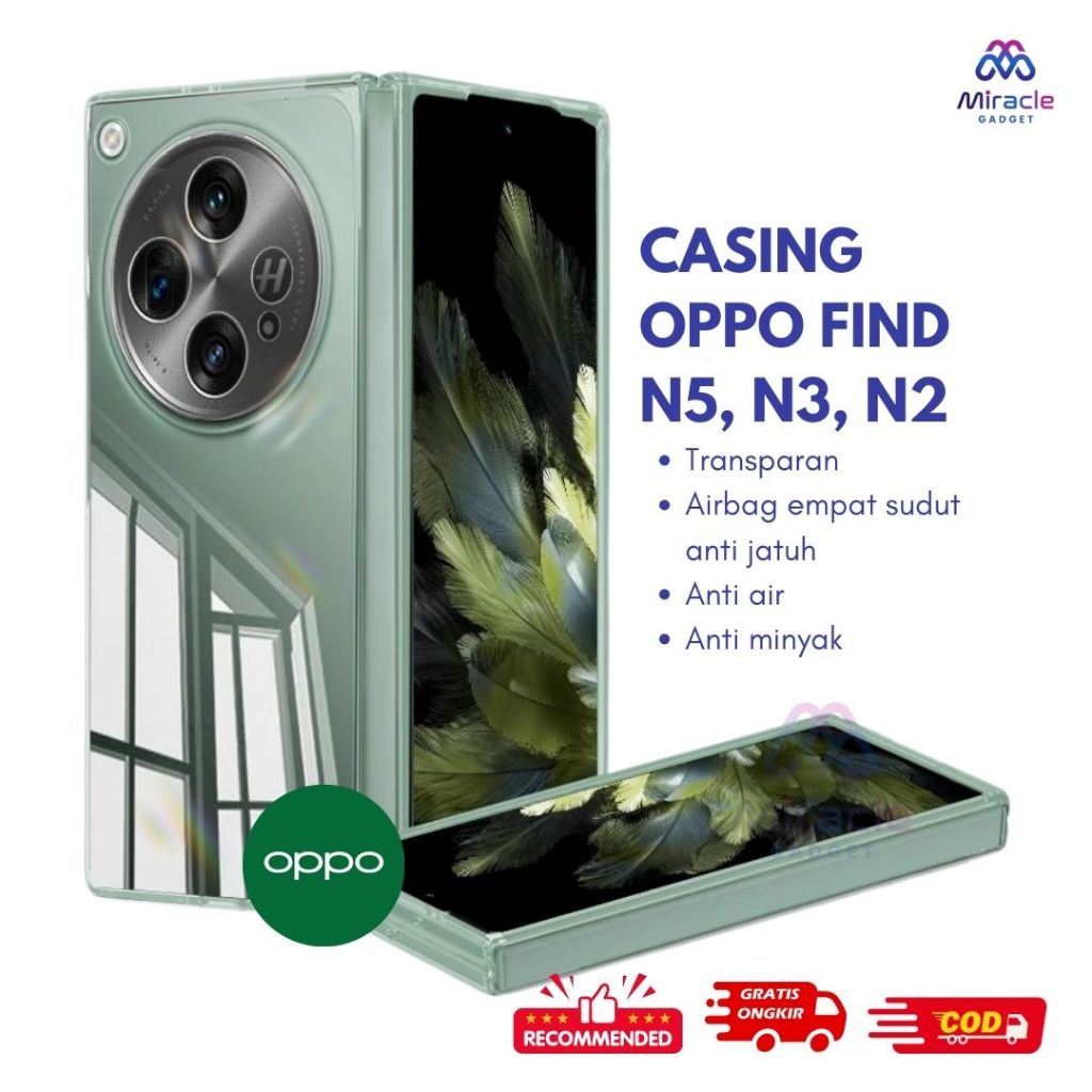 Crystal Clear Shockproof Hard Cover Case OPPO Find N / Find N2 / Find N3 / Find N5 Casing oppo