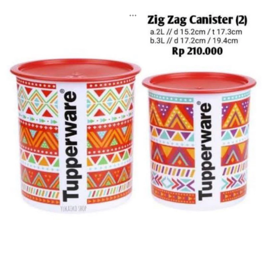 Zigzag Canister Set / Toples Tupperware Original Termurah