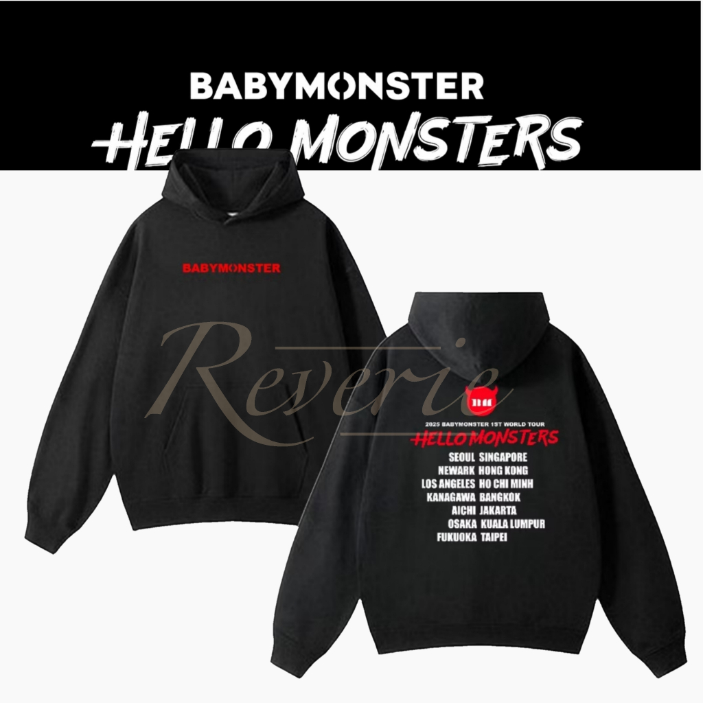 HOODIE HELLO MONSTERS BABYMONSTER WOLRD TOUR 2025 BAEMON MONSTIEZ BABY MONSTER KPOP IDOL OUTFIT