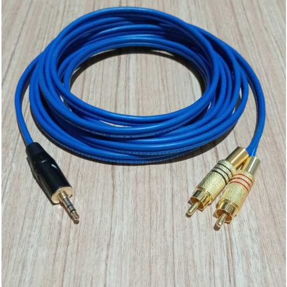 Kabel Jack HP ke Ampli kabel Jack 3,5 to 2x RCA
