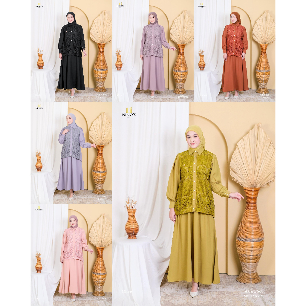 Ninos set rok - setelan rok by Ninos / Asfira set by ninos / Setrok Ninos / Ninos Original / ninos t