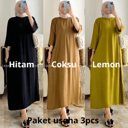 PAKET USAHA 3 PCS DASTER CRINKLE AIRFLOW LENGAN 3/4