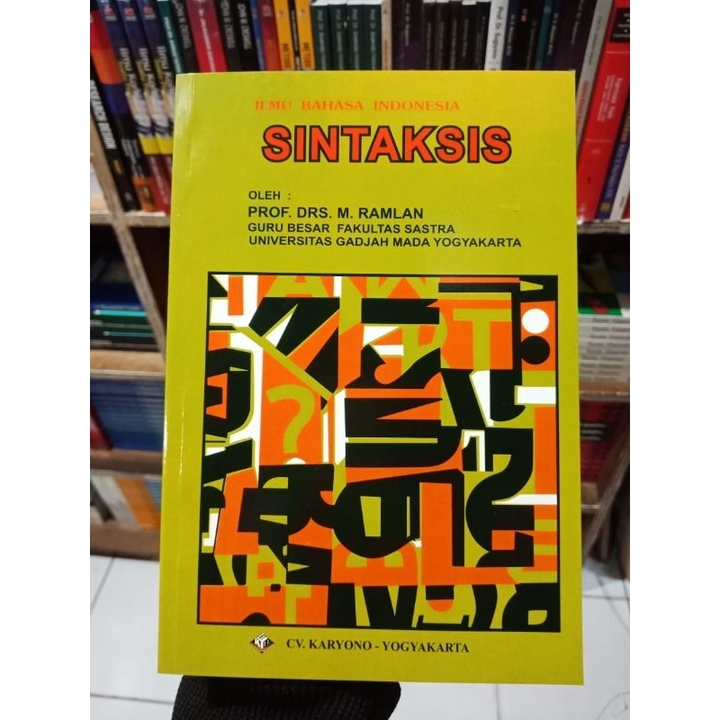 Buku Ilmu Bahasa Indonesia SINTAKSIS PENULIS PROF DRS M RAMLAN Referensi Buku Pendidikan dan Pembela