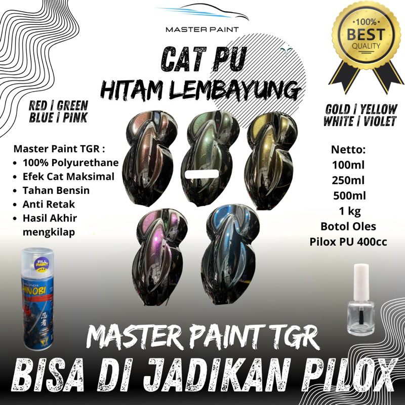(BISA DI JADIKAN PILOX) CAT HITAM LEMBAYUNG | CAT PU HITAM LEMBAYUNG | CAT BLACK LEMBAYUNG PEARL