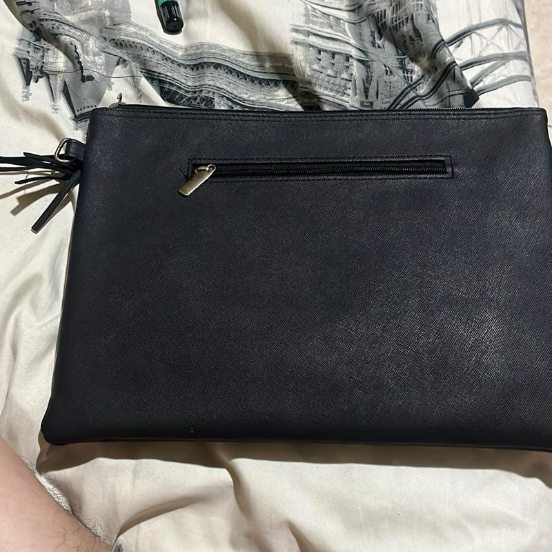 Tas pria clutch besar semi hitam second cowok bekas