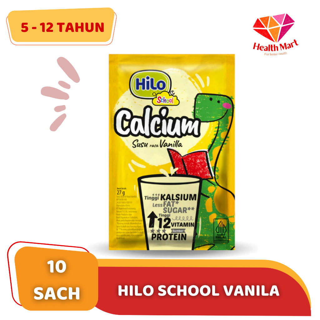 

HILO SCHOOL VANILA RENCENG 27 gr x 10 SACHET | Susu Tinggi Calcium