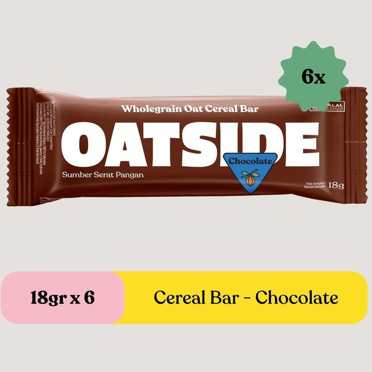 

OATSIDE Oat Cereal Bar Chocolate 18gr (6pcs)
