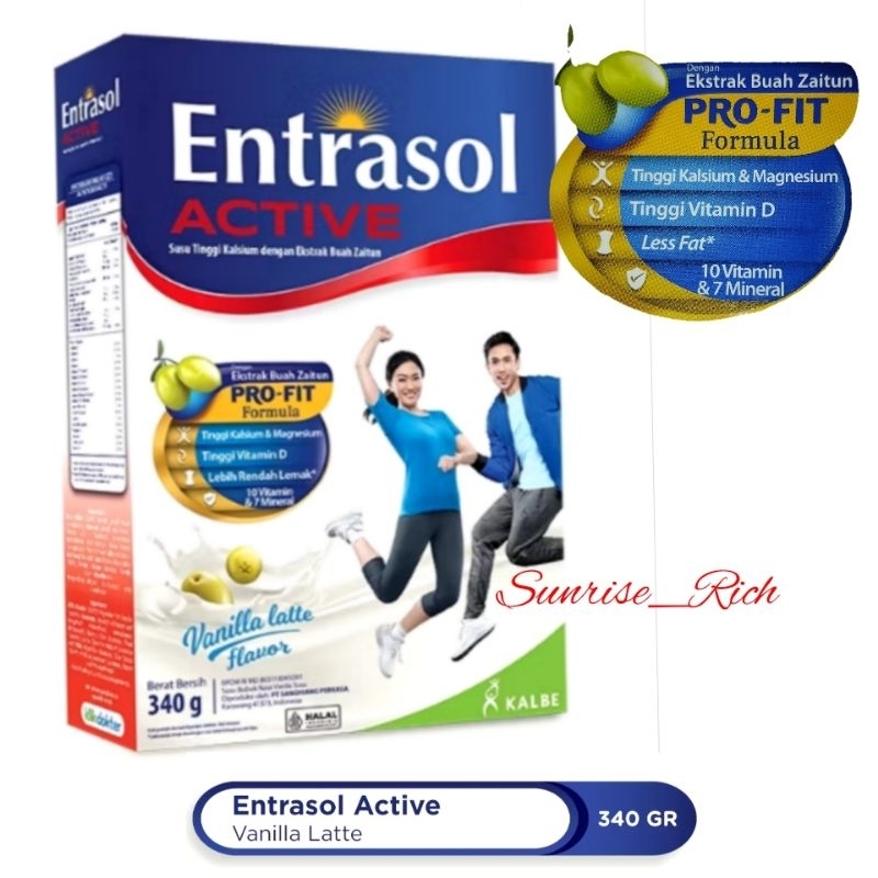 

Entrasol Active Vanilla Latte 340 gr | Susu Vanila Tinggi Kalsium dan Vitamin D untuk Kesehatan Tulang dan Gigi