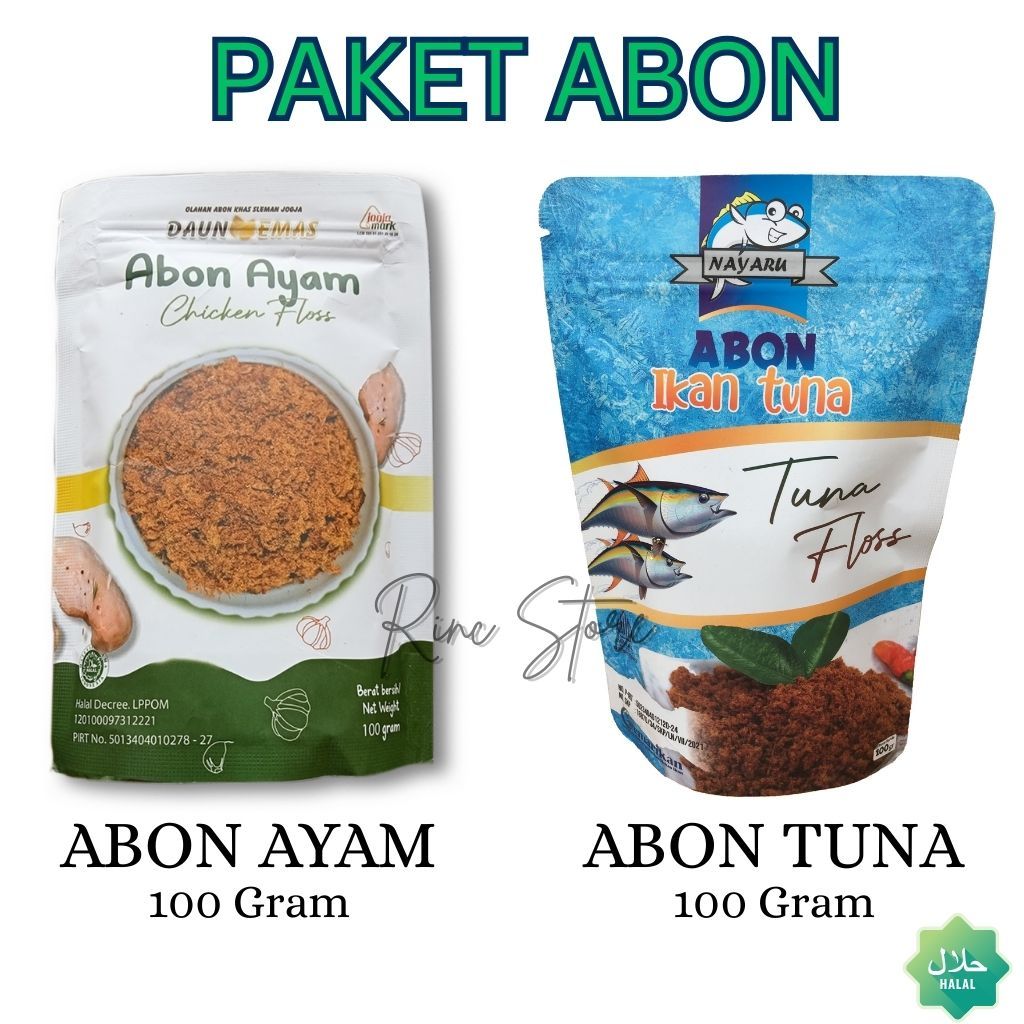 

Paket Abon Ayam Dan Ikan Tuna 200 Gram Premium Flos Mpasi Manis Gurih Lauk Halal