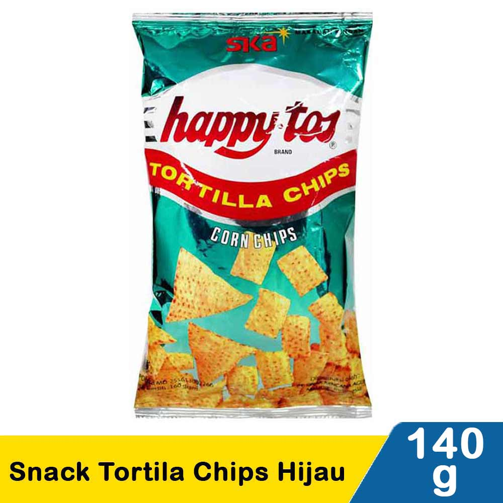 

HAPPYTOS SNACK TORTILA CHIPS HIJAU PCK 140g
