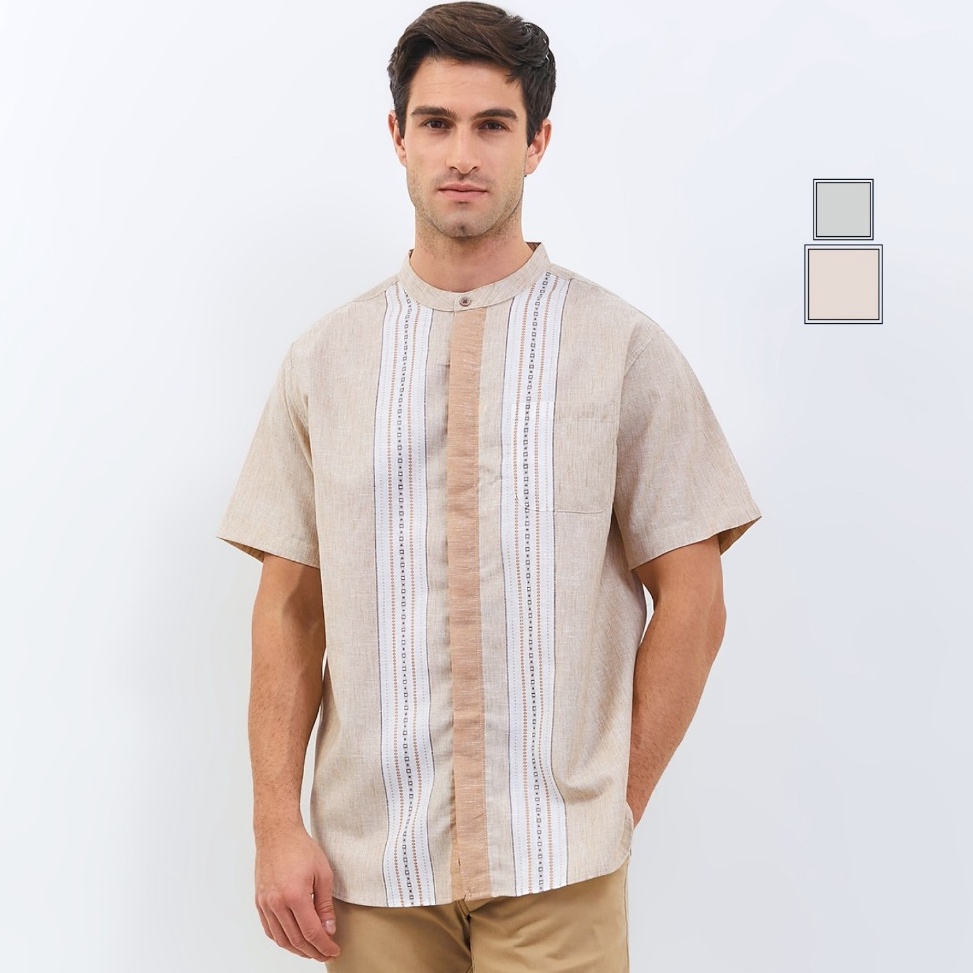 KODE X82C M231 Kemeja Pria Koko Habib Jafar Pendek 321