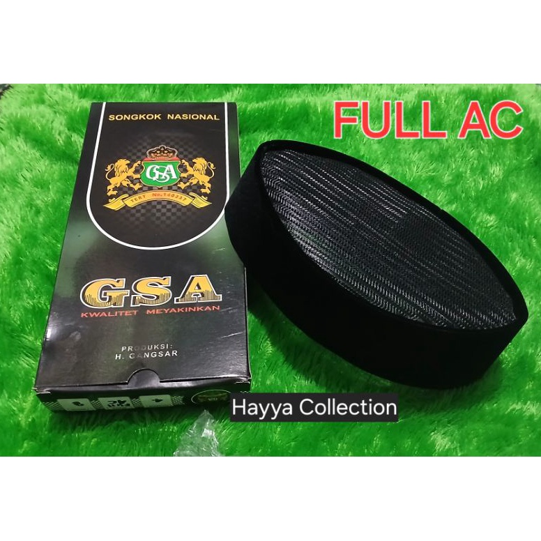 KODE M12C Songkok GSA FULL AC dan AC Tinggi 8 dan 9 Termurah  Peci Hitam AC  Peci FULL AC  Songkok G