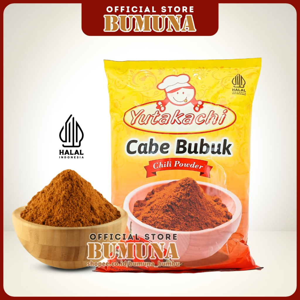 

Cabe Bubuk 1Kg Yutakachi / Chili Powder / Bubuk Cabai Kering / Cabe Giling / Bumbu Tabur / Gochugaru