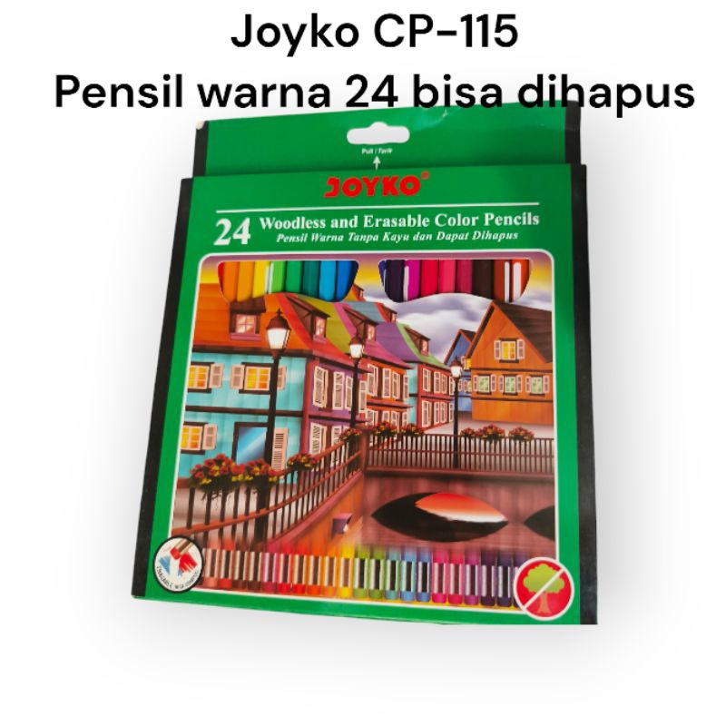 

PENSIL WARNA JOYKO PANJANG TANPA KAYU /ERASABLE ADA PENGHAPUS PENSIL WARNA FABER CARTELL 12 &24