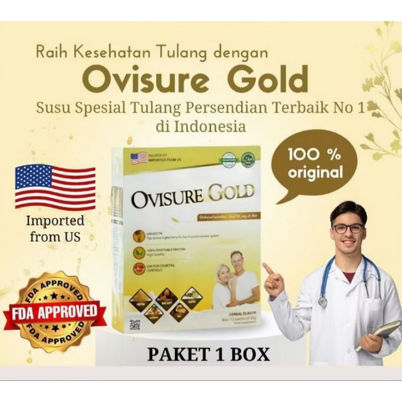 

PAKET 1-6 BOX OVISURE GOLD MILIK SUSU VITAMIN TULANG DAN SENDI NYERI OTOT KERAM KEBAS