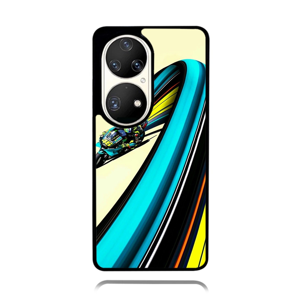 Case Phone Huawei P50 P40 P30 P20 PRO TPU Rubber Custom Softcase Valenito Rossi VR46 MotoGP