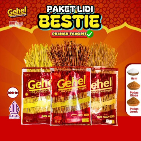 

Paket Lidi Bestie - Mie Lidi Varian Rasa Asin, Pedas Biasa, Pedas Jeruk Makanan Ringan