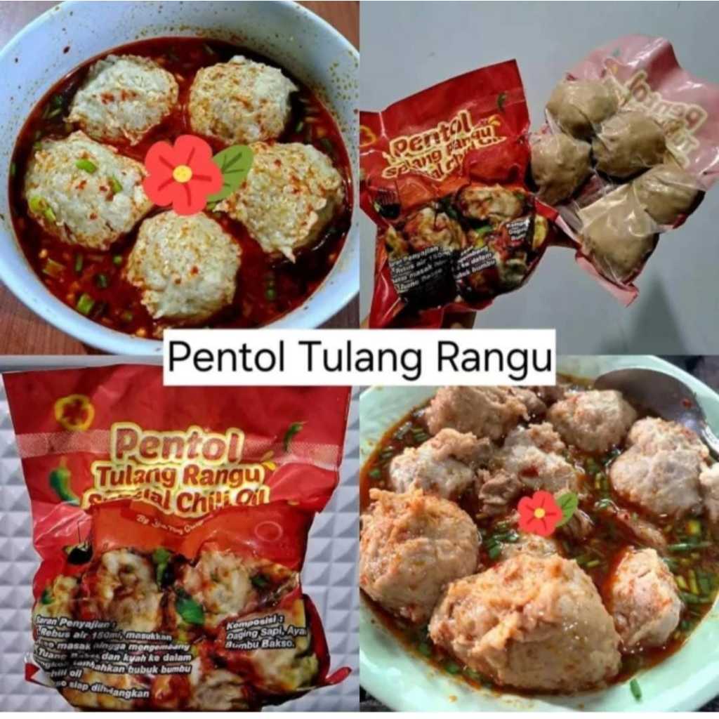 Pentol tulang rangu chili oil by yuk ning isi 5/ pentol frozen/ pentol tulang rangu