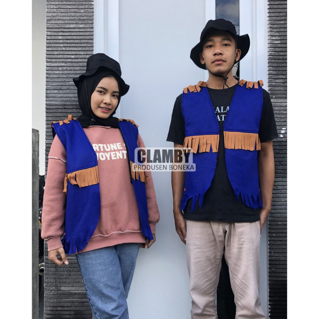 Rompi Coboi Coboy Cowboy Coboy Koboi Costume Kostum Indian Dewasa Pria Dan Wanita