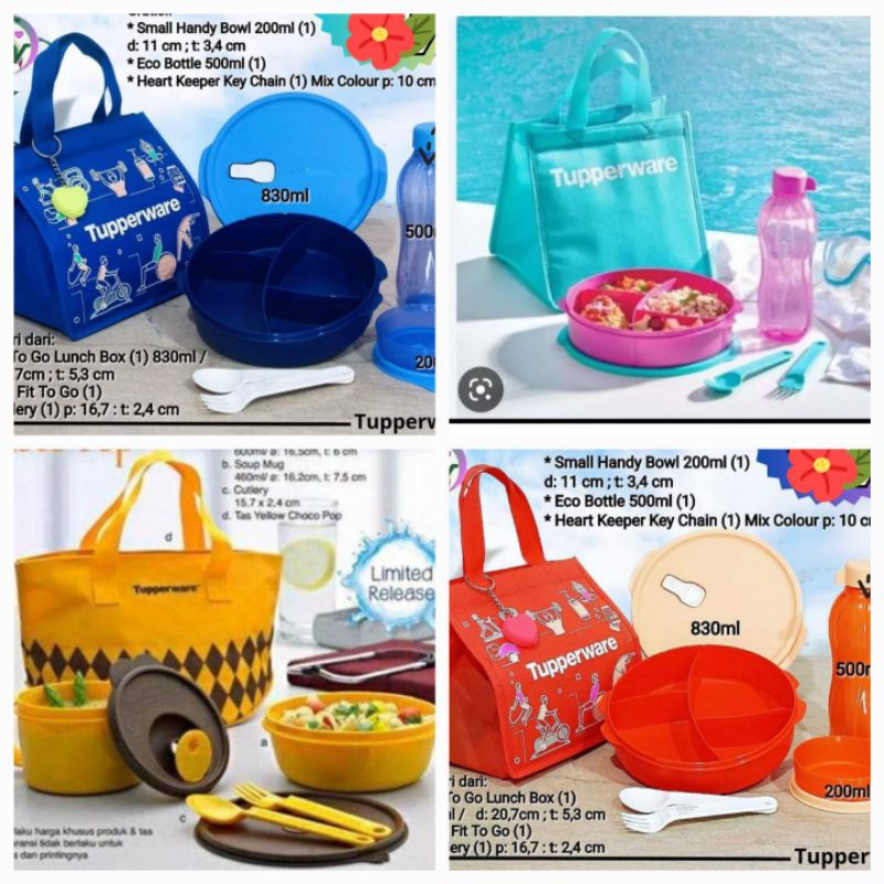 Fit to go lunch set tupperware / fit to go tupperwar / BYO / Fame n Famos / Delight set tupperware /