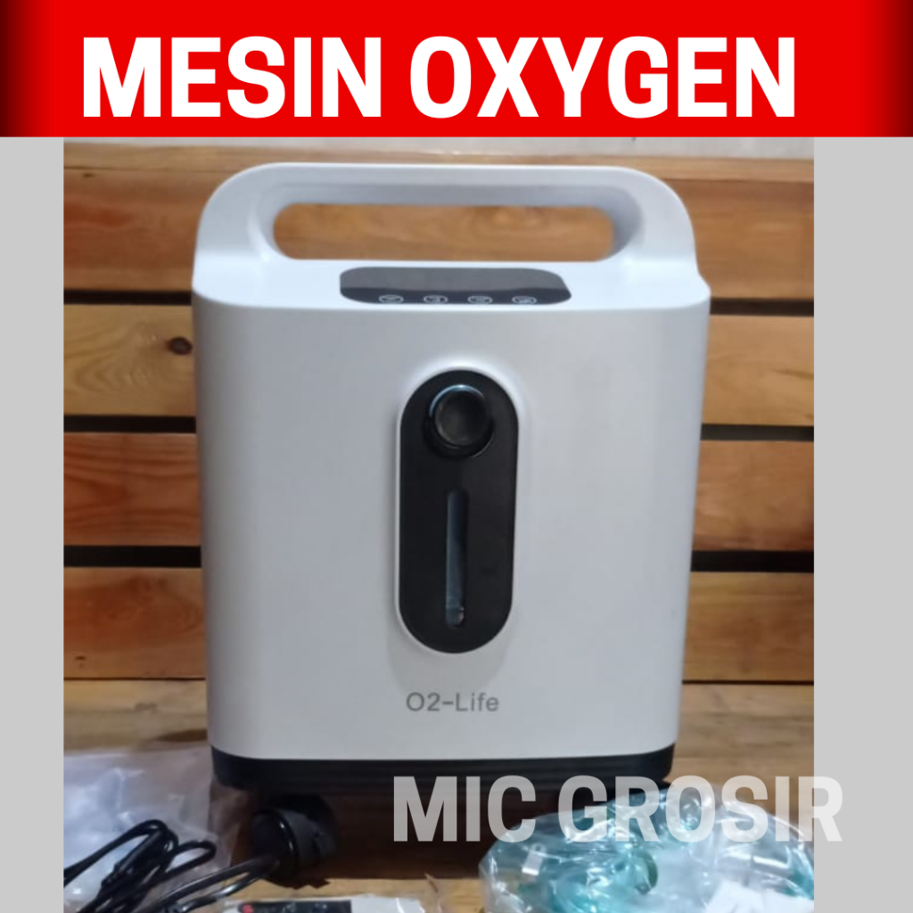 Oxygen Concentrator 90% Upgrade 1-2LPM Portable Penghasil Oksigen tanpa isi ulang