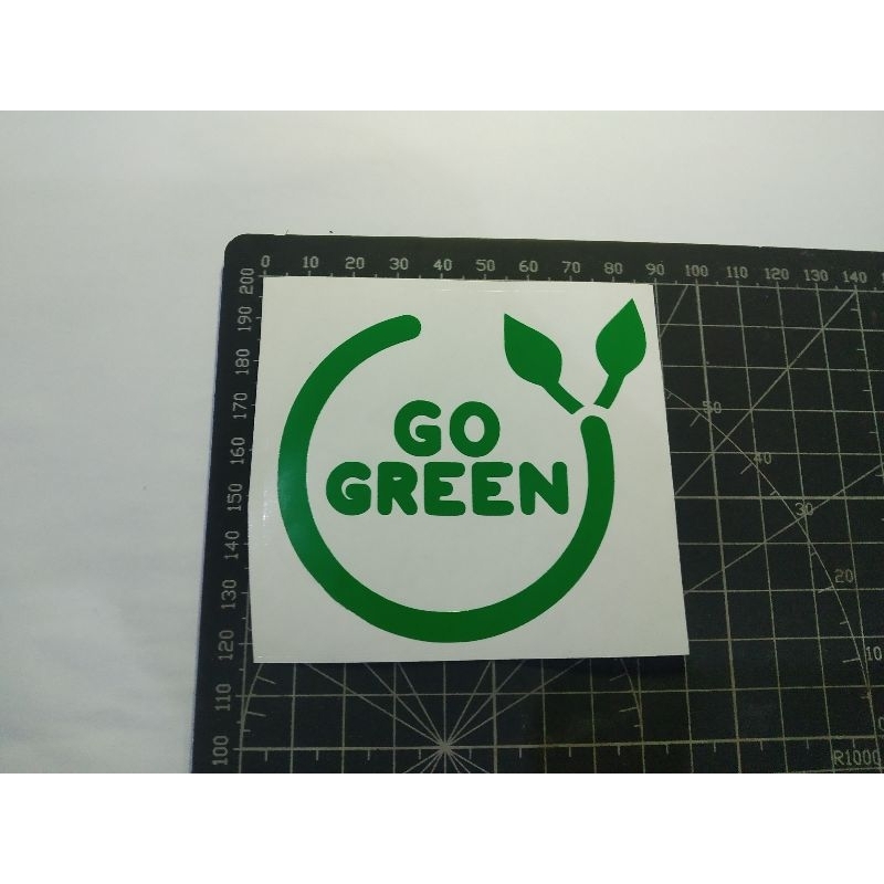 

stiker cutting go green