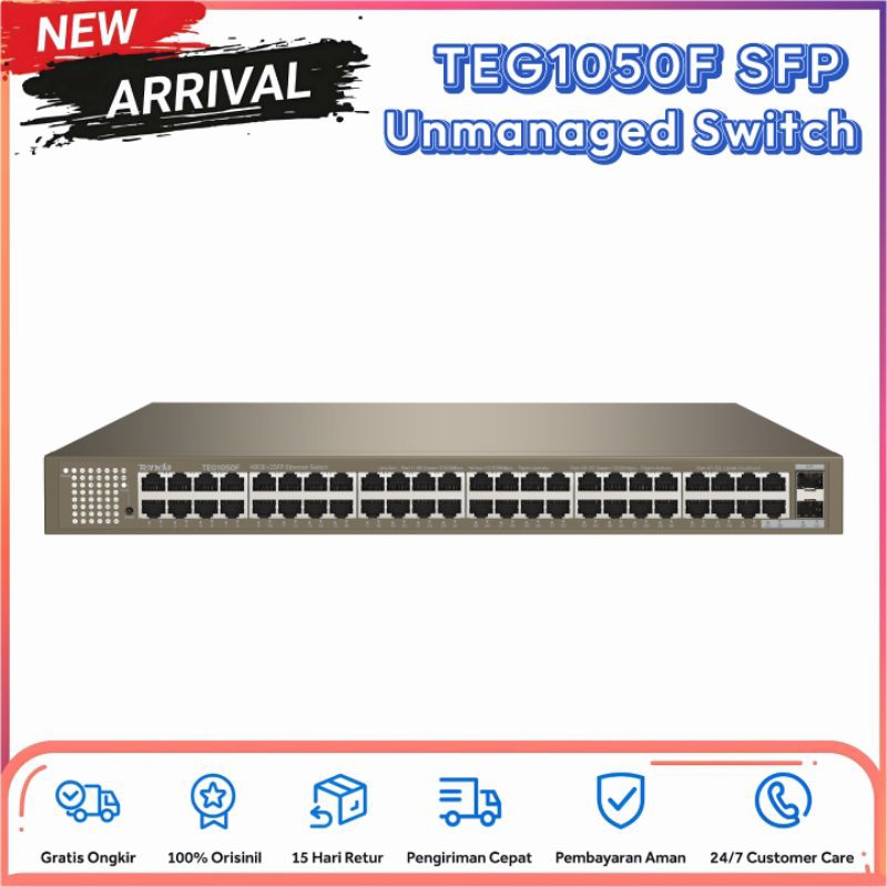 Tenda TEG1050F 52 Port Gigabit 48W SFP Unmanaged Switch Router