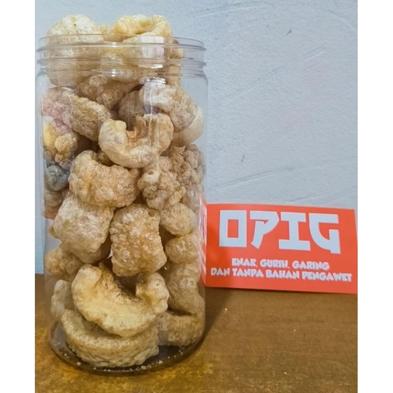 

OPIG Kerupuk babi samcan/nong kemasan toples 800ml