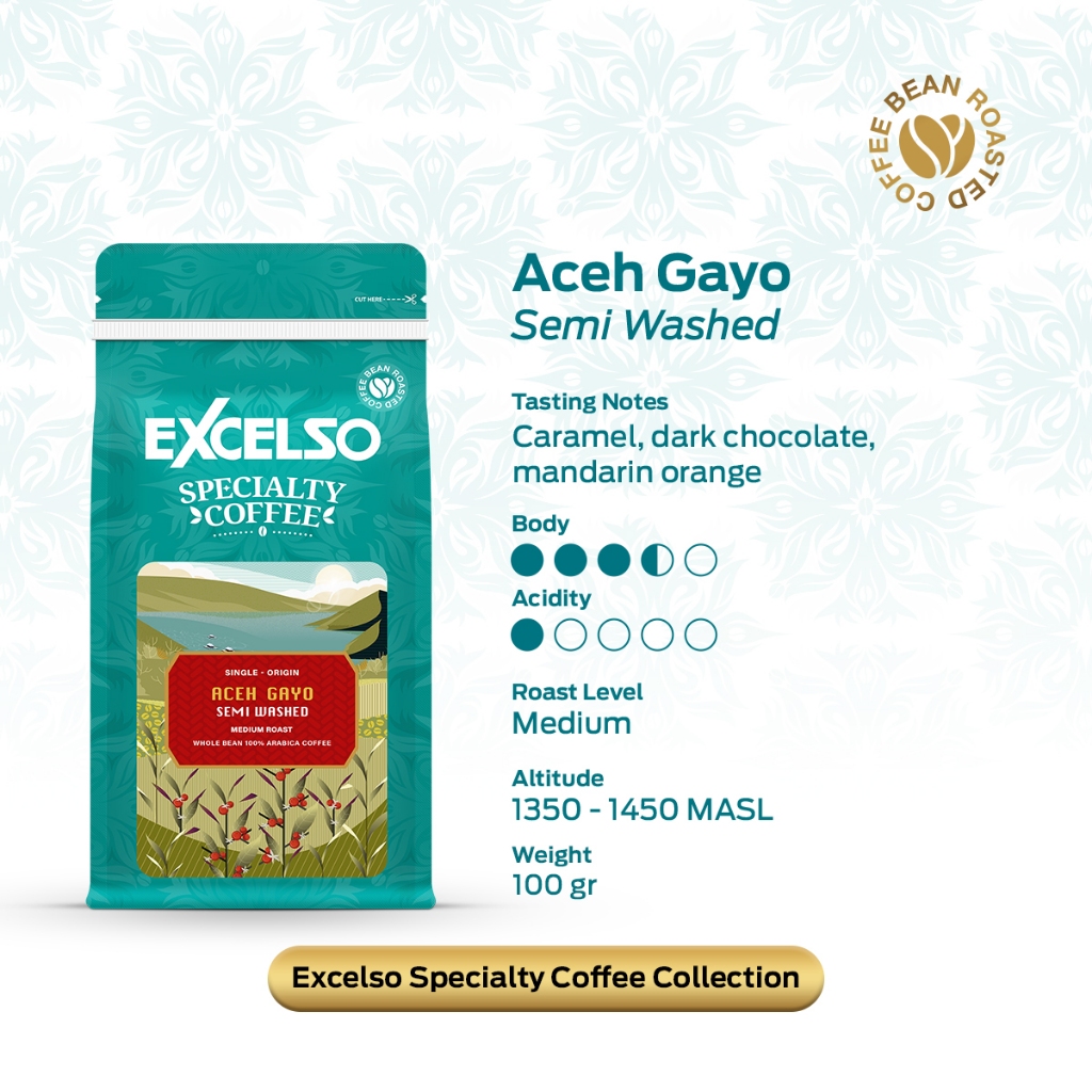 

Excelso Specialty Coffee Aceh Gayo Beans 100gr