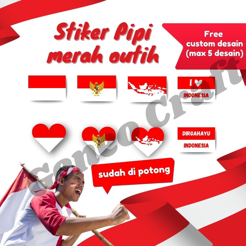 

Stiker Bendera Merah Putih di Pipi – Ukuran 2,5 x 4 cm | Bisa Custom Desain Gratis
