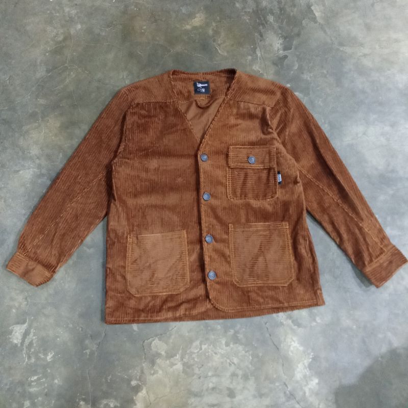 Collarless Corduroy Jacket Sada