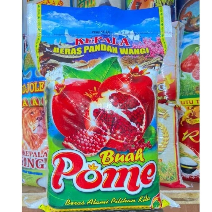 

Beras Cap Buah Pome 10kg Pandan Wangi Super Mutu Terjamin