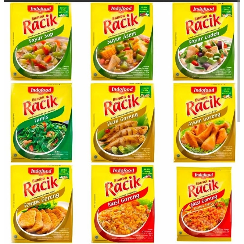 

Bumbu Racik Indofood Ayam Goreng Ikan Goreng Tempe Goreng Sayur Sop Sayur Asem Sayur Lodeh