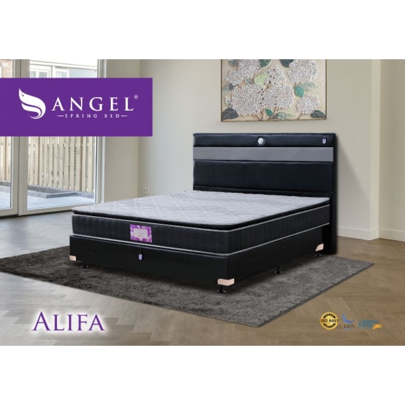BONUS BANTAL GULING & SELIMUT  MATRAS SPRINGBED ANGEL ALIFA 180 X 200 X 25 CM | KASUR SPRINGBED ANGE