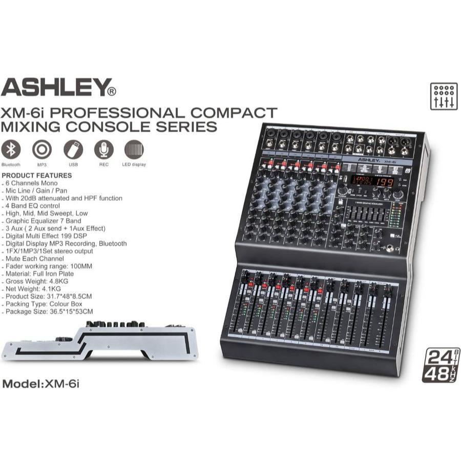 MIXER ASHLEY XM6i ORIGINAL / MIXER AUDIO 6 CHANNEL ASHLEY XM6i Equalizer