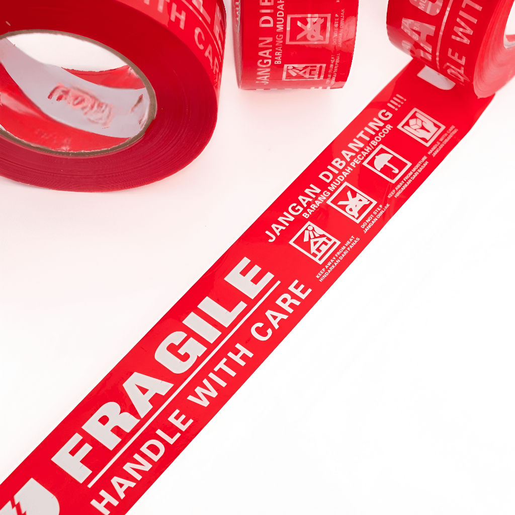 

Lakban Cetak Fragile 48mm | Satuan | Solusi Segel Aman Saat Pengiriman