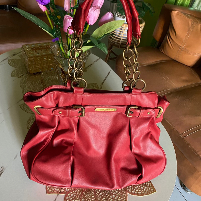 [PL] Tas bahu Sophie Paris Original warna Young Maroon