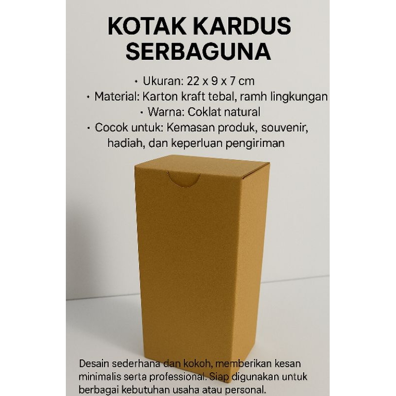 

karton box tinggi ukuran 22 x9x7